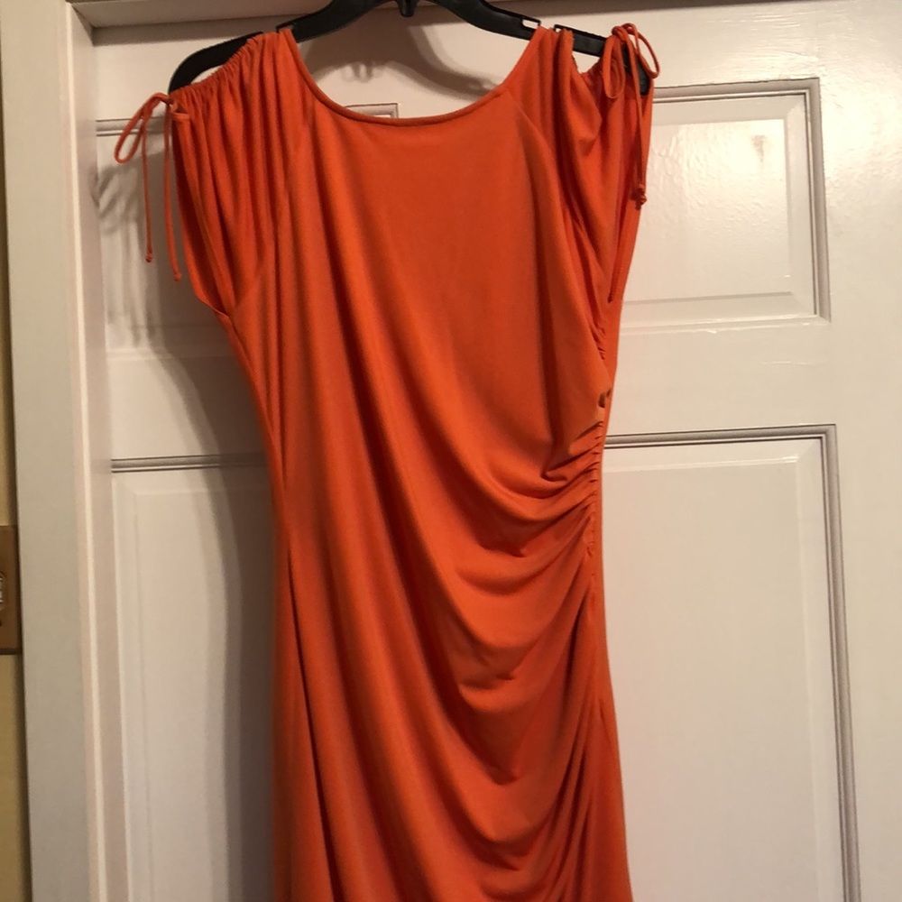 David Meister orange dress size 8